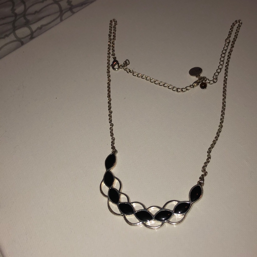 Black sterling silver necklace
